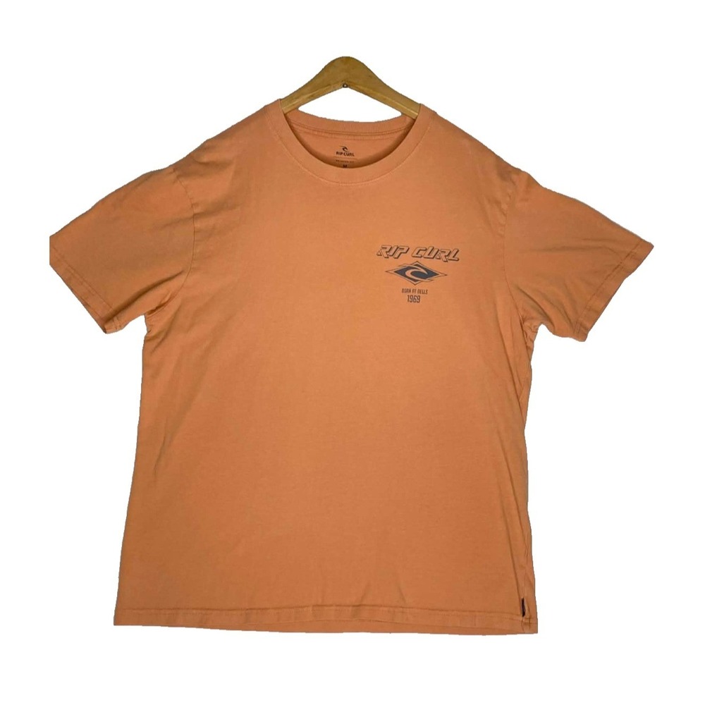 Rip Curl Mens Fade Out Icon Short Sleeve Crew Neck T-Shirt Top Tee Clay Medium